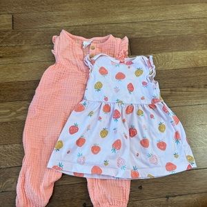 Target cat and jack and carters romper and dress